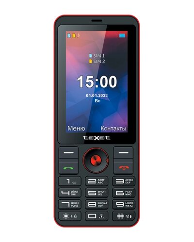 Мобильный телефон teXet TM-321 цвет черный-красный