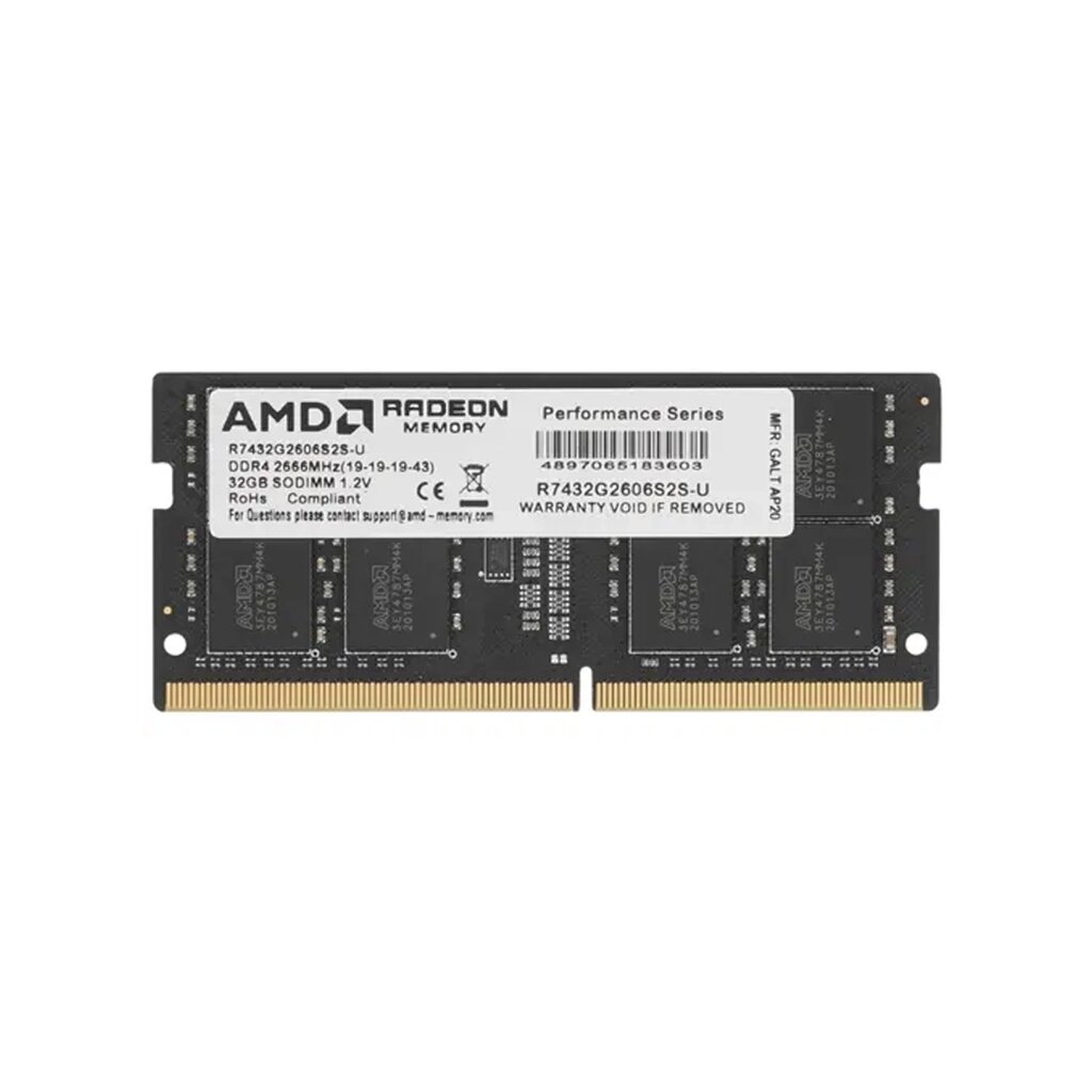 Модуль памяти для ноутбука AMD Radeon R7432G2606S2S-U DDR4 32GB от компании icopy - фото 1