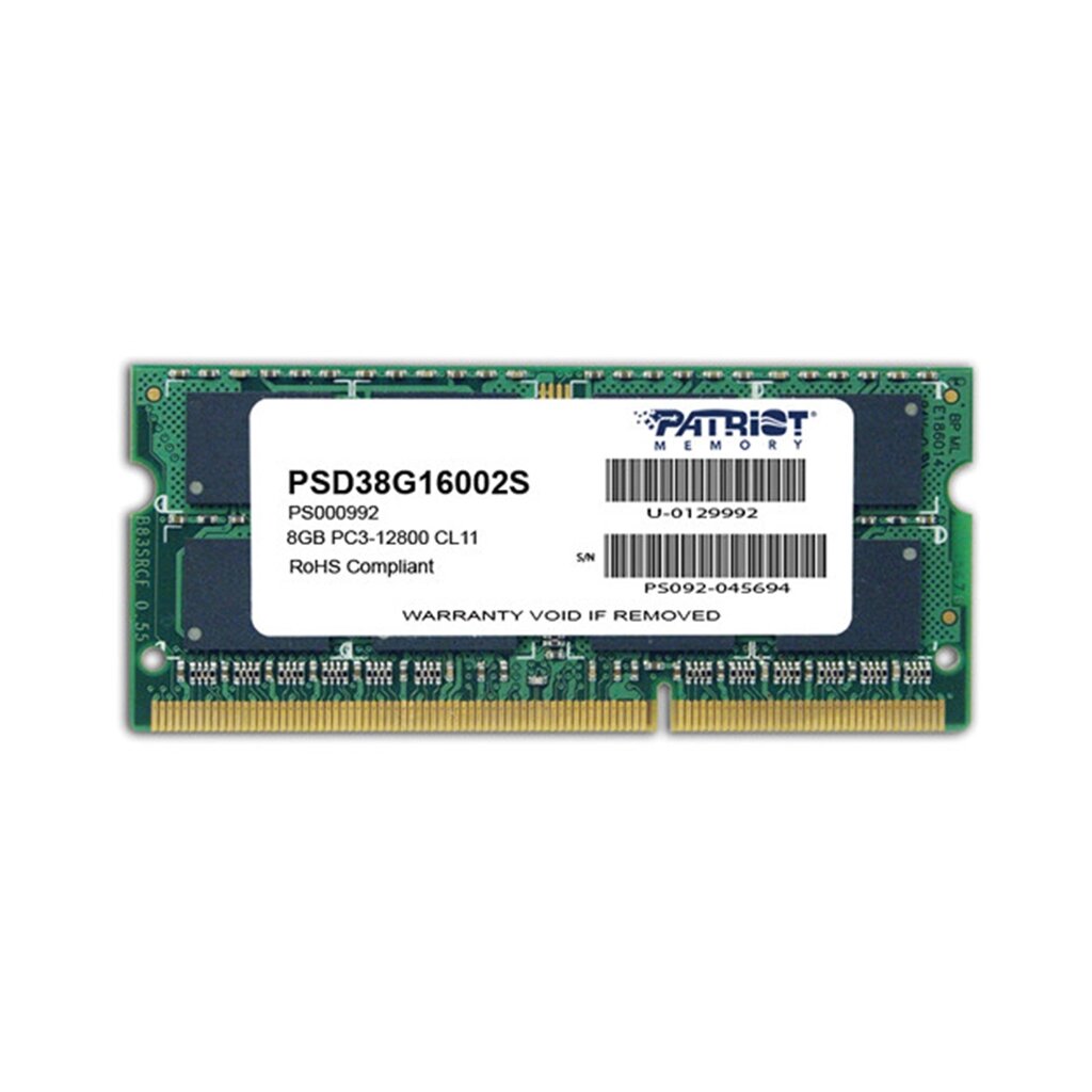 Модуль памяти для ноутбука Patriot SL PSD38G16002S DDR3 8GB от компании icopy - фото 1