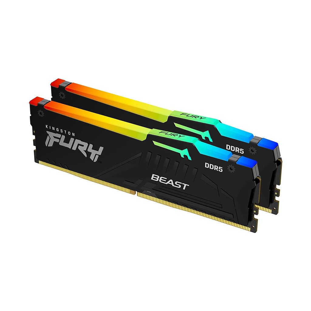 Модуль памяти Kingston FURY Beast Black AMD RGB KF552C36BBEA-16 DDR5 16GB 5200MHz от компании icopy - фото 1