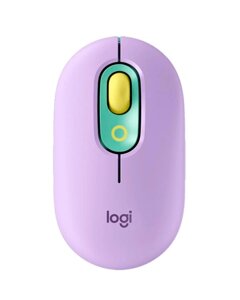 Мышь компьютерная logitech mouse wireless pop mouse, cosmos lavender