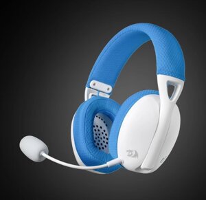 Наушники-гарнитура игровые беспроводные Redragon Ire Pro белый+синий