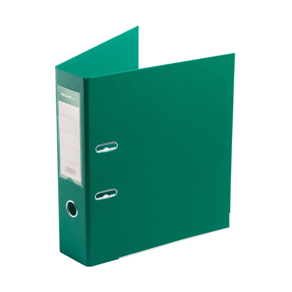 Папка-регистратор Deluxe с арочным механизмом, Office 3-GN36 (3" GREEN), А4, 70 мм, зелёный от компании icopy - фото 1