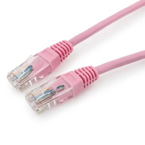 Патч-корд UTP Cablexpert PP12-0.5M/RO кат. 5e, 0.5м, литой, многожильный (розовый)