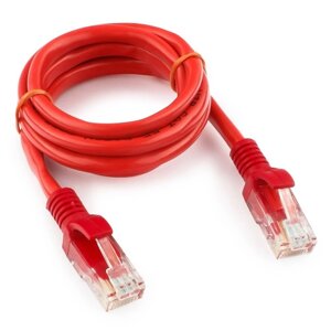 Патч-корд UTP Cablexpert PP12-1M/R кат. 5e, 1м, литой, многожильный (красный)