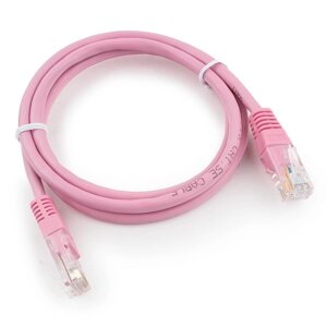 Патч-корд UTP Cablexpert PP12-1M/RO кат. 5e, 1м, литой, многожильный (розовый)