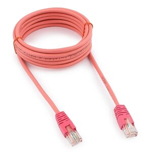 Патч-корд UTP Cablexpert PP12-3M/RO кат. 5e, 3м, литой, многожильный (розовый)
