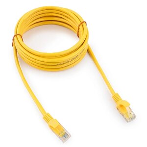 Патч-корд UTP Cablexpert PP12-3M/Y кат. 5e, 3м, литой, многожильный (жёлтый)