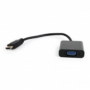 Переходник HDMI-VGA cablexpert A-HDMI-VGA-04, 19M/15F, провод 15см