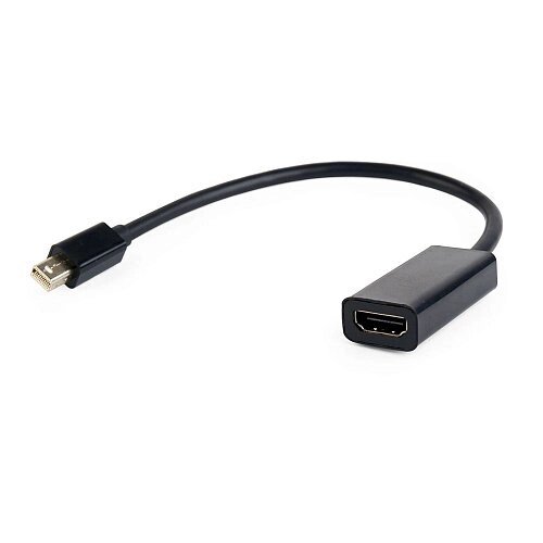 Переходник miniDisplayPort - HDMI, Cablexpert A-mDPM-HDMIF-02, 20M/19F, кабель 15см, черный, пакет от компании icopy - фото 1