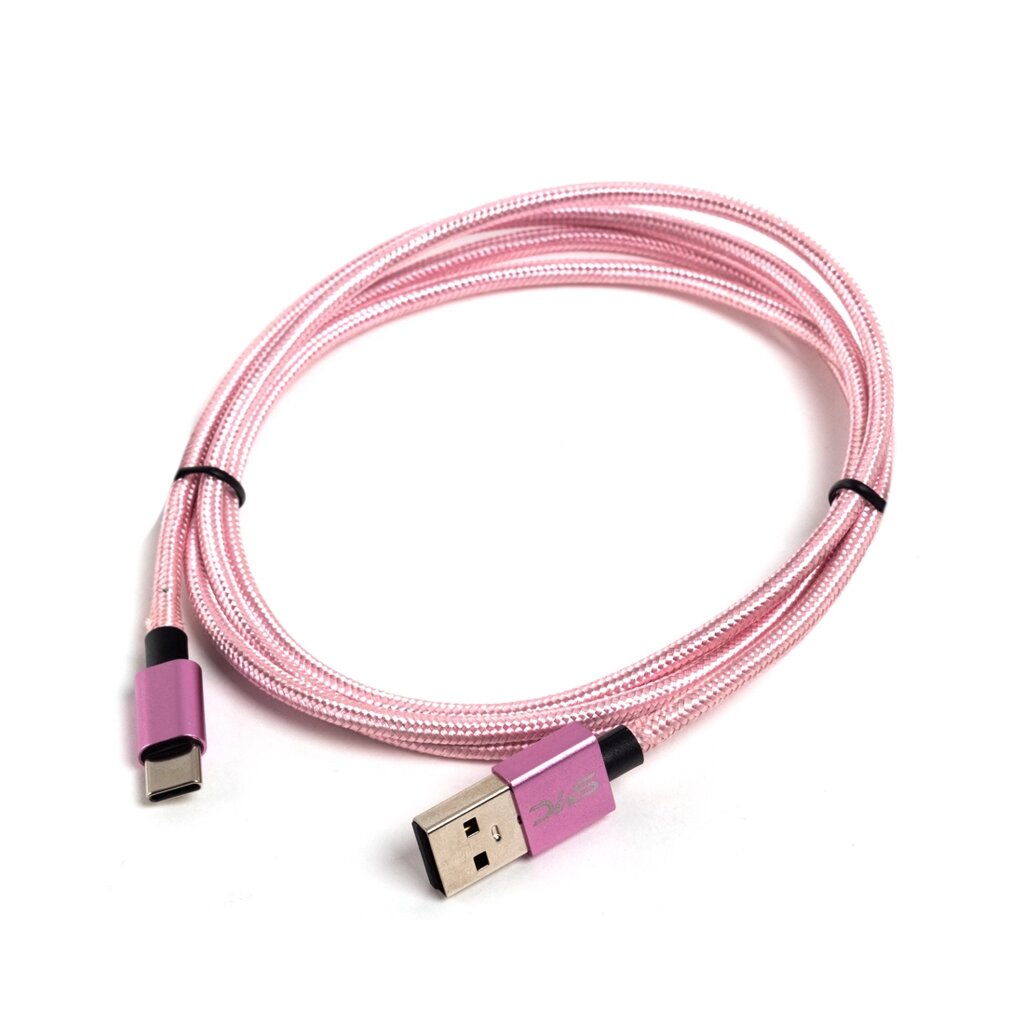 Переходник USB-USB Type C SVC USC-AL0120PK-P, Розовый, Пол. пакет, 1.2 м от компании icopy - фото 1