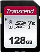 Карта памяти SD 128GB Class 10 U3 Transcend TS128GSDC300S