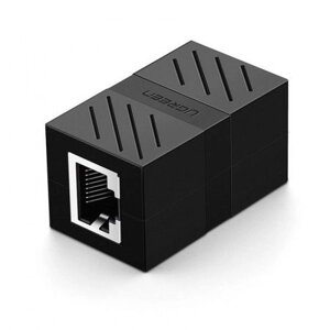 Ugreen Разъем сетевой UGREEN RJ 45 Network Keystone Jack In-Line Coupler Female to Female 1pcs (Black) 20390