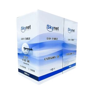Кабель SkyNet Light CSL-UTP-2-CU, UTP indoor 2x2x0.46, медный, FLUKE TEST, кат. 5e, однож., 305м, box, серый