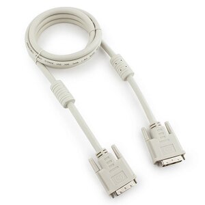 Кабель DVI-D dual link Cablexpert CC-DVI2-6C, 25M/25M, 1.8м, экран, феррит. кольца, пакет