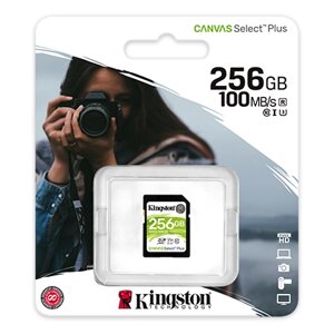 Карта памяти SD 256GB Class 10 U1 Kingston SDS2/256GB