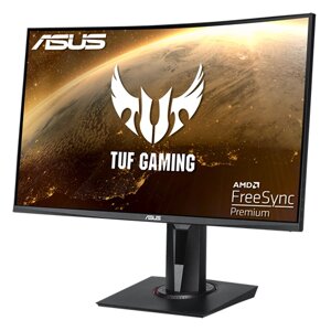 Asus Монитор ASUS VG27VQ VA,27",16:9 FHD (1920x1080x165Hz),400cd/m2,3000:1,178/178,1ms, HDMI, DP, DVI, Sp 2W, Gaming,