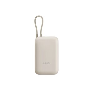 Портативный внешний аккумулятор Xiaomi Power Bank 10000mAh (Integrated Cable) Tan GL