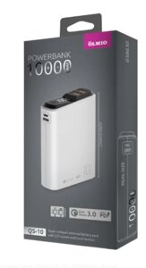 Зарядное устройство Power bank Olmio QS-10, 10000mAh, белый