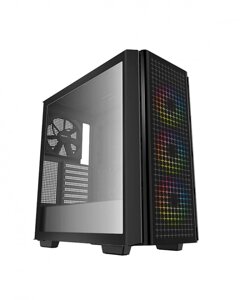 DEEPCOOL Корпус Deepcool CG540 R-CG540-BKAGE4-G-1 E-ATX/ATX/Micro ATX, USB 3.0*2,3*120mm ARGB/1*140mm, HD-Audio+Mic,