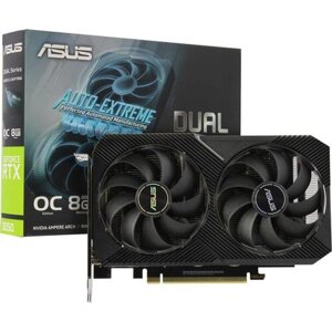 Asus Видеокарта ASUS Dual GeForce RTX 3050 V2 OC Edition 8GB GDDR6, 128bit, 2560 CUDA Core, DVI-D, HDMI, DP, BOX