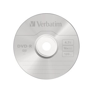 Диск DVD-R Verbatim (43547) 4.7GB 1штука Незаписанный