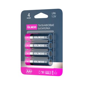 Элемент питания LR6 AA Olmio Alkaline LR6 - 4штуки в упаковке