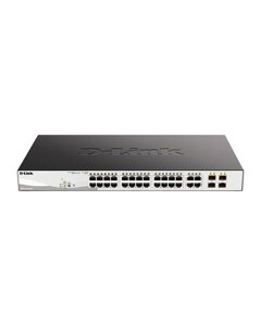 D-Link DGS-1210-28P/F3A WebSmart коммутатор 24 порта 10/100/1000 с PoE + 4SFP