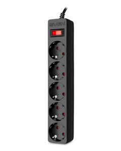 SVEN Сетевой фильтр Surge Protector SF-05E 5,0 m, (5 sockets) black