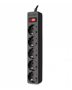 SVEN Сетевой фильтр Surge Protector SF-05E 3,0 m, (5 sockets) black