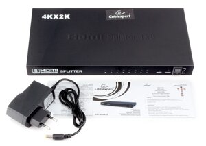 Разветвитель HDMI Cablexpert DSP-8PH4-03, HD19F/8x19F, 1 компьютер =8 мониторов, Full-HD, 3D, 1.4v