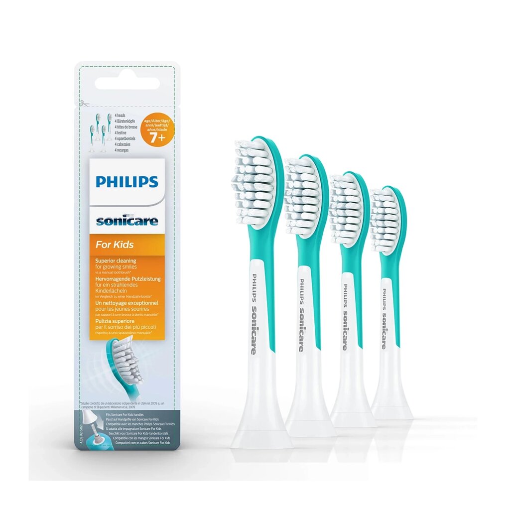 Стандартные насадки для звуковой зубной щетки для детей 7+ Philips Sonicare for Kids HX6044/33 от компании icopy - фото 1