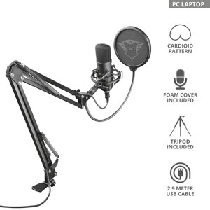 Студийный USB-микрофон trust GXT 252 EMITA PLUS streaming microphone