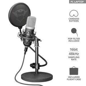 Студийный USB-микрофон trust GXT 252 EMITA streaming microphone