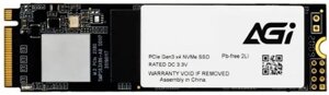 Твердотельный накопитель AGI AI198, 512gb, 2059mb/1636mb, M2 pcie gen 3 nvme, pcie AGI512G16AI198-CB