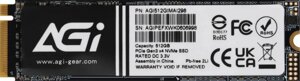 Твердотельный накопитель AGI AI298, 512gb, 2300mb/1450mb, M2 pcie gen 3 nvme, pcie AGI512GIMAI298-CB
