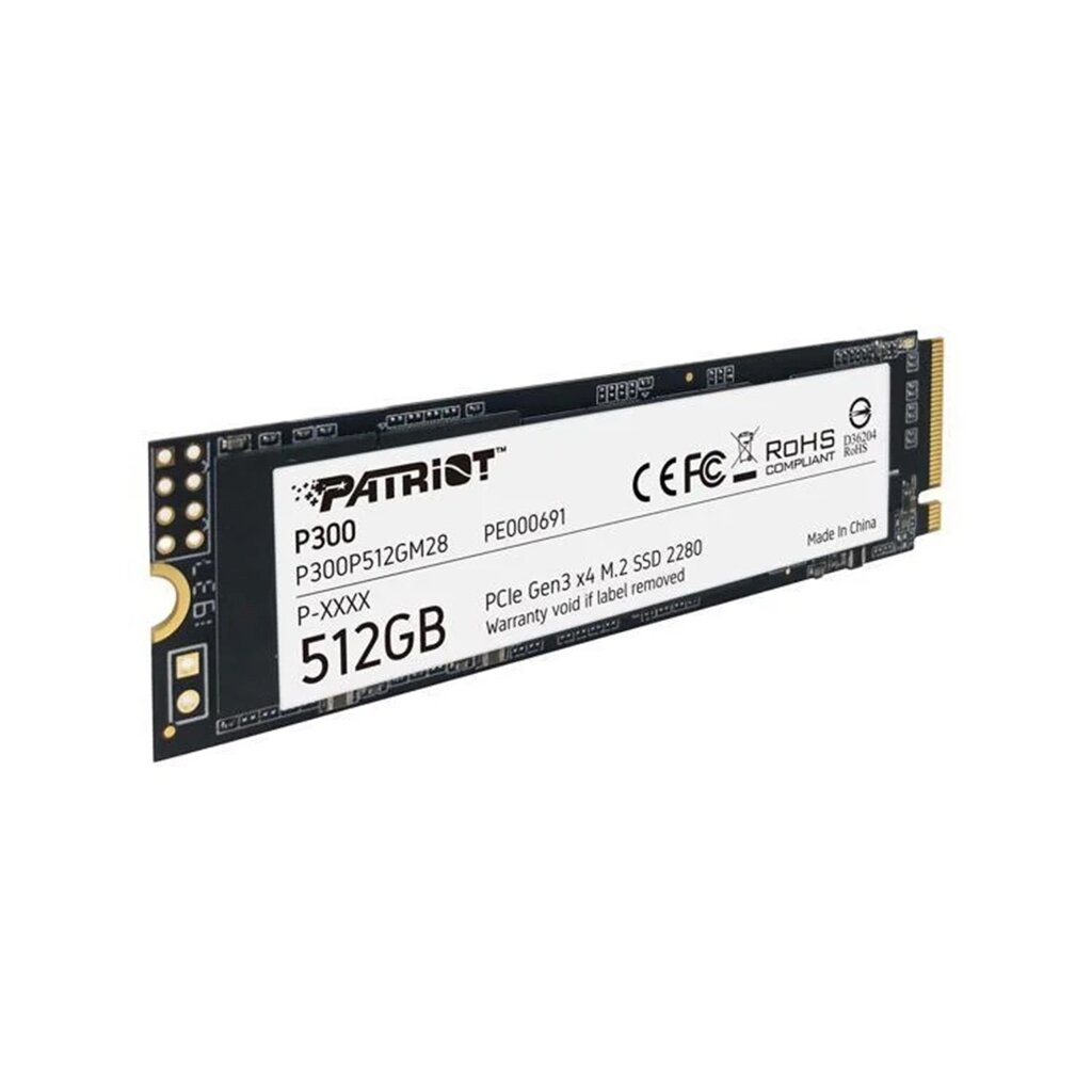 Твердотельный накопитель SSD Patriot P300 512GB M. 2 NVMe PCIe 3.0x4 от компании icopy - фото 1