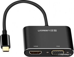 Ugreen конвертер ugreen CM162 USB-C to HDMI+VGA converter with PD. 50505