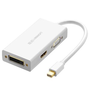 Ugreen Конвертер Ugreen MD114 Mini DP To HDMI/ VGA/ DVI (24+1) Converter Black, 20418