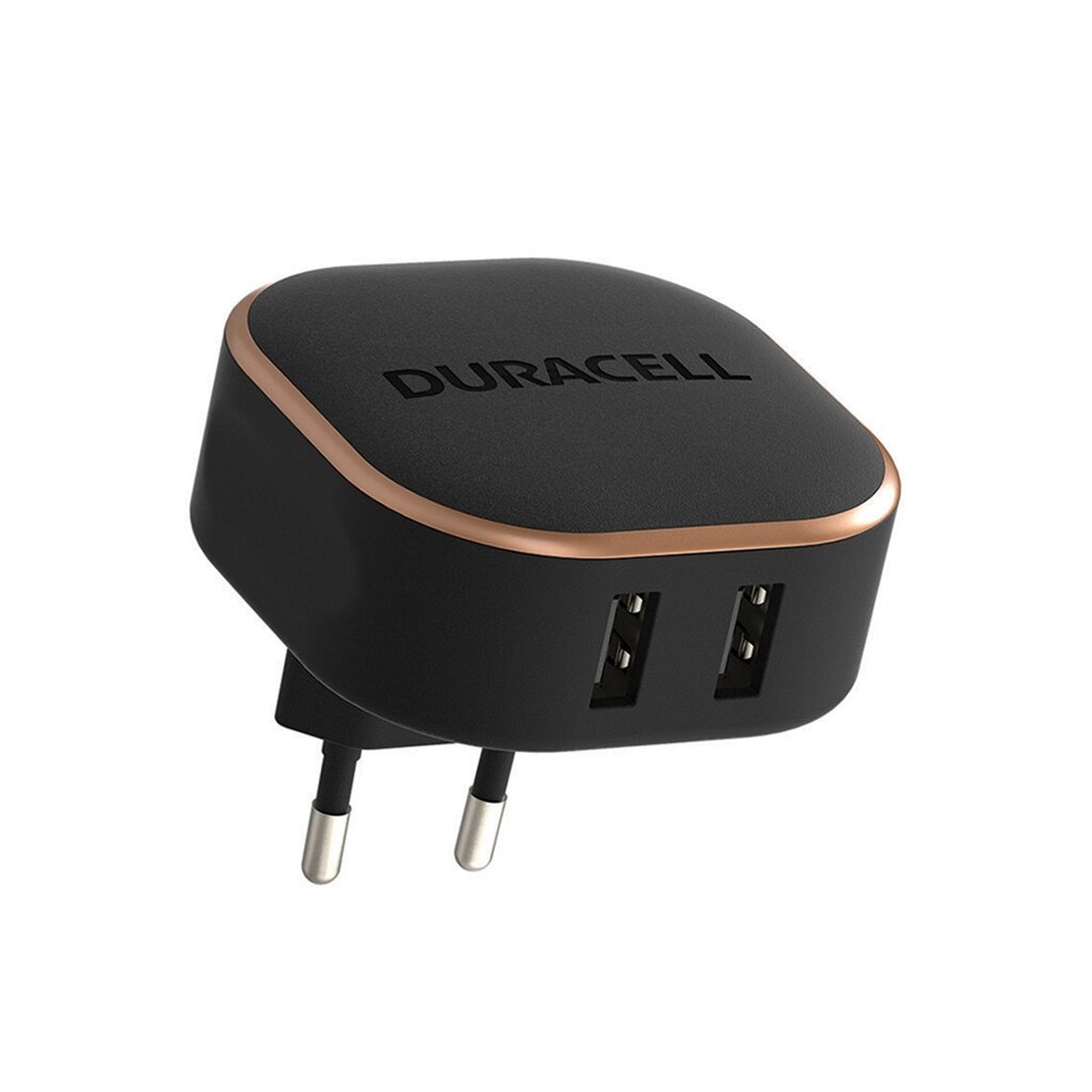 Универсальное зарядное устройство Duracell DRACUSB16-EU 24W 2хUSB-A Черный от компании icopy - фото 1