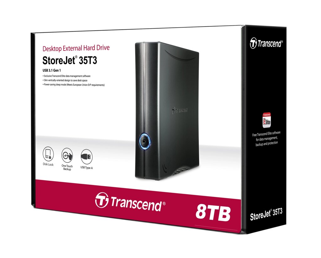 Внешний жесткий диск 3,5 8TB Transcend TS8TSJ35T3 от компании icopy - фото 1