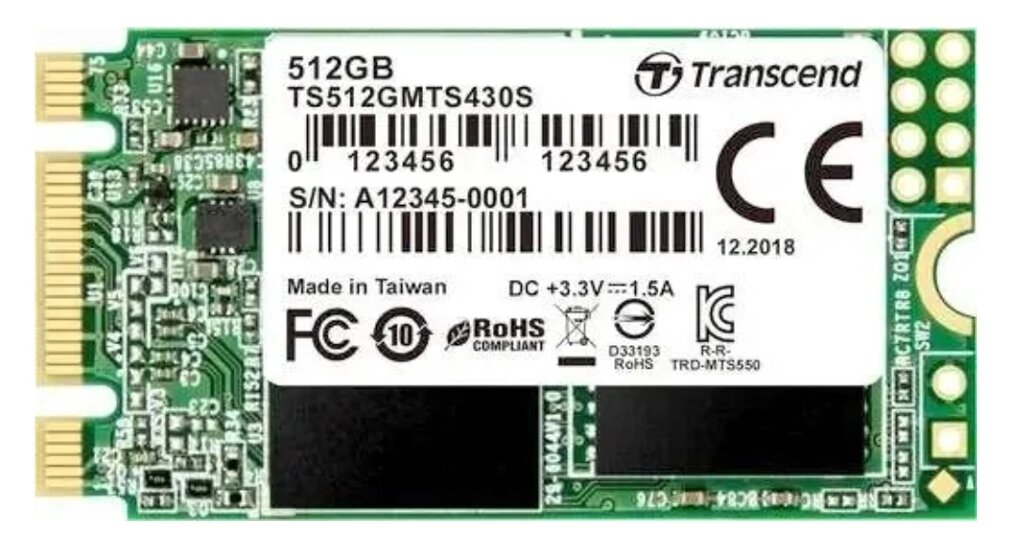 Жесткий диск SSD 512GB Transcend TS512GMTS430S M2 от компании icopy - фото 1