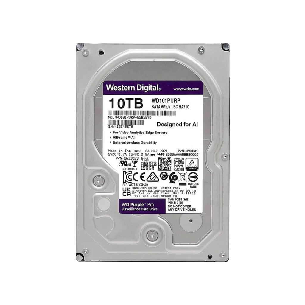 Жесткий диск Western Digital WD101PURP HDD 10Tb от компании icopy - фото 1