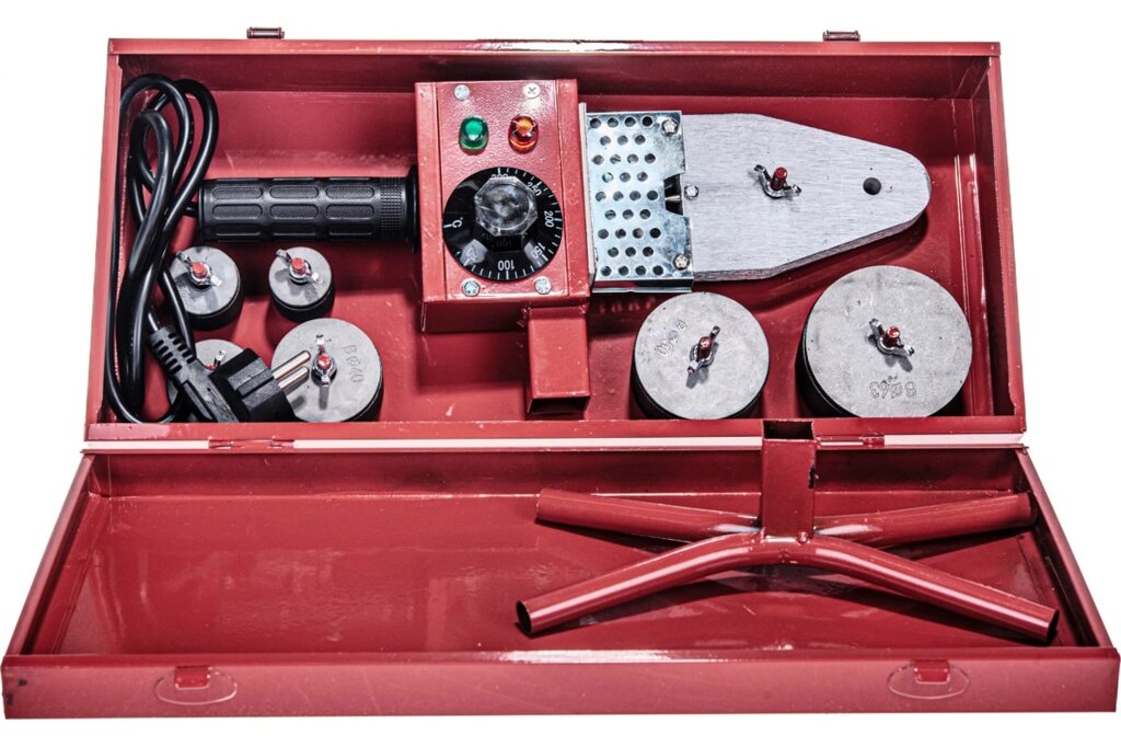 Аппарат для сварки пласт. труб КW800 800 Вт 300 °C насадки 20-25-32-40-50-63 мм мет. кейс// Kronwerk от компании Qural-Saiman - фото 1