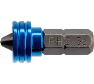 Бита PH2x25 мм с ограничителем и магнитом, для ГКЛ, S2 Gross