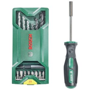 Bosch 15+1 Mini X-Line Mixed Set + Screwdriver