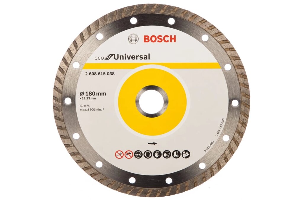 Диск алмазный Bosch ECO Universal Turbo (180х22.2 мм) 2608615038 от компании Qural-Saiman - фото 1