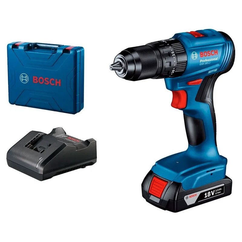 Дрель-шуруповерт аккумуляторная ударая Bosch GSB 185-LI 06019K3101 от компании Qural-Saiman - фото 1