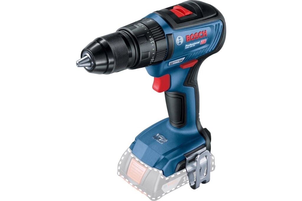 Дрель-шуруповерт аккумуляторная ударная Bosch GSB 18V-50 (СОЛО) 06019H5106 от компании Qural-Saiman - фото 1