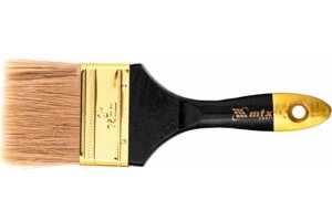 Кисть плоская Профи 3, натуральная щетина, деревянная ручка MTX